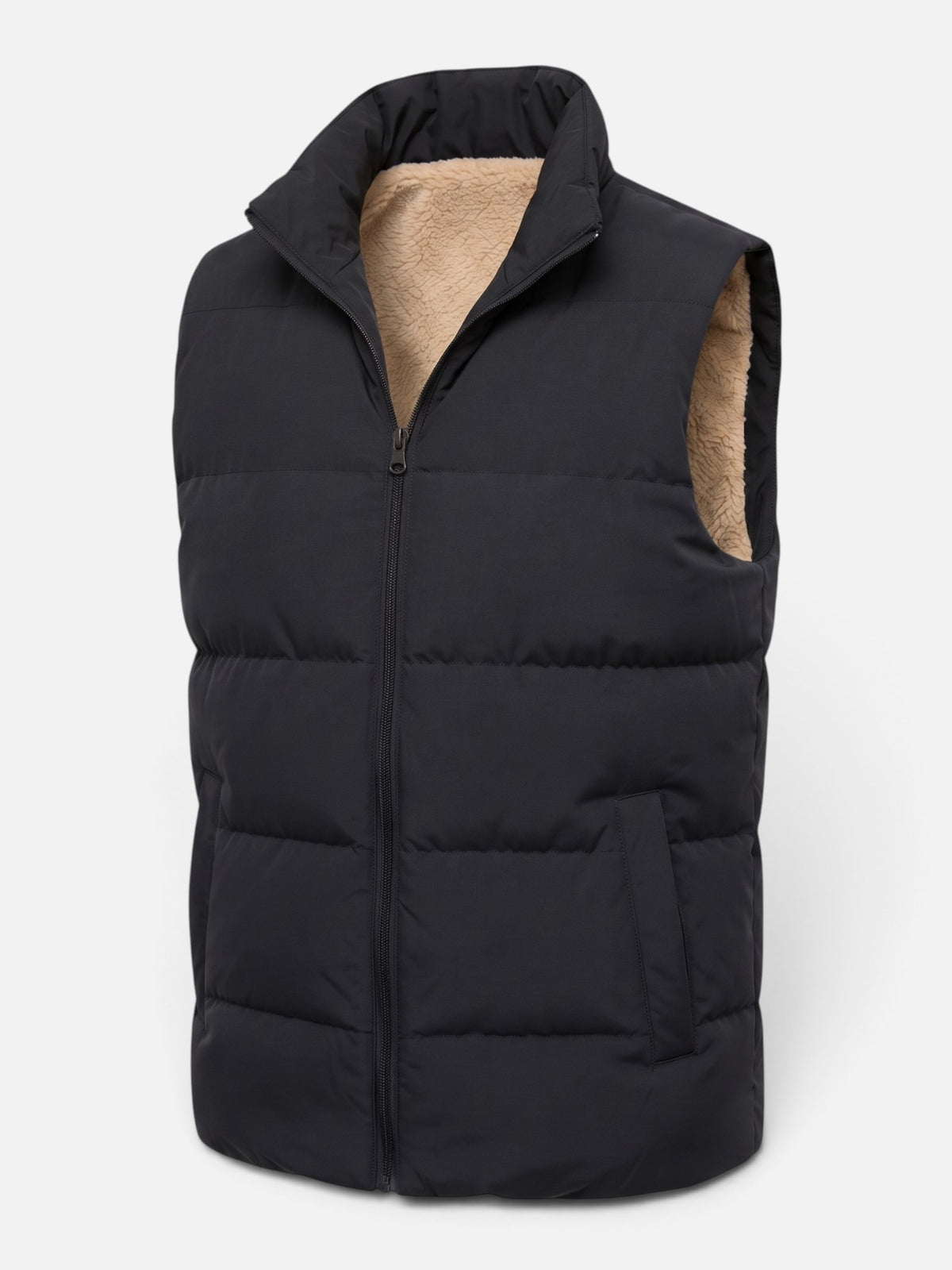 Gilet d'Hiver Homme Doublure Fausse Fourrure