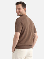 Polo homme maille fine à zip – style élégant et moderne
