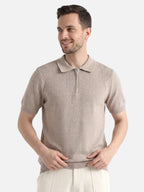 Polo homme maille fine à zip – style élégant et moderne