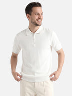 Polo homme maille fine à zip – style élégant et moderne