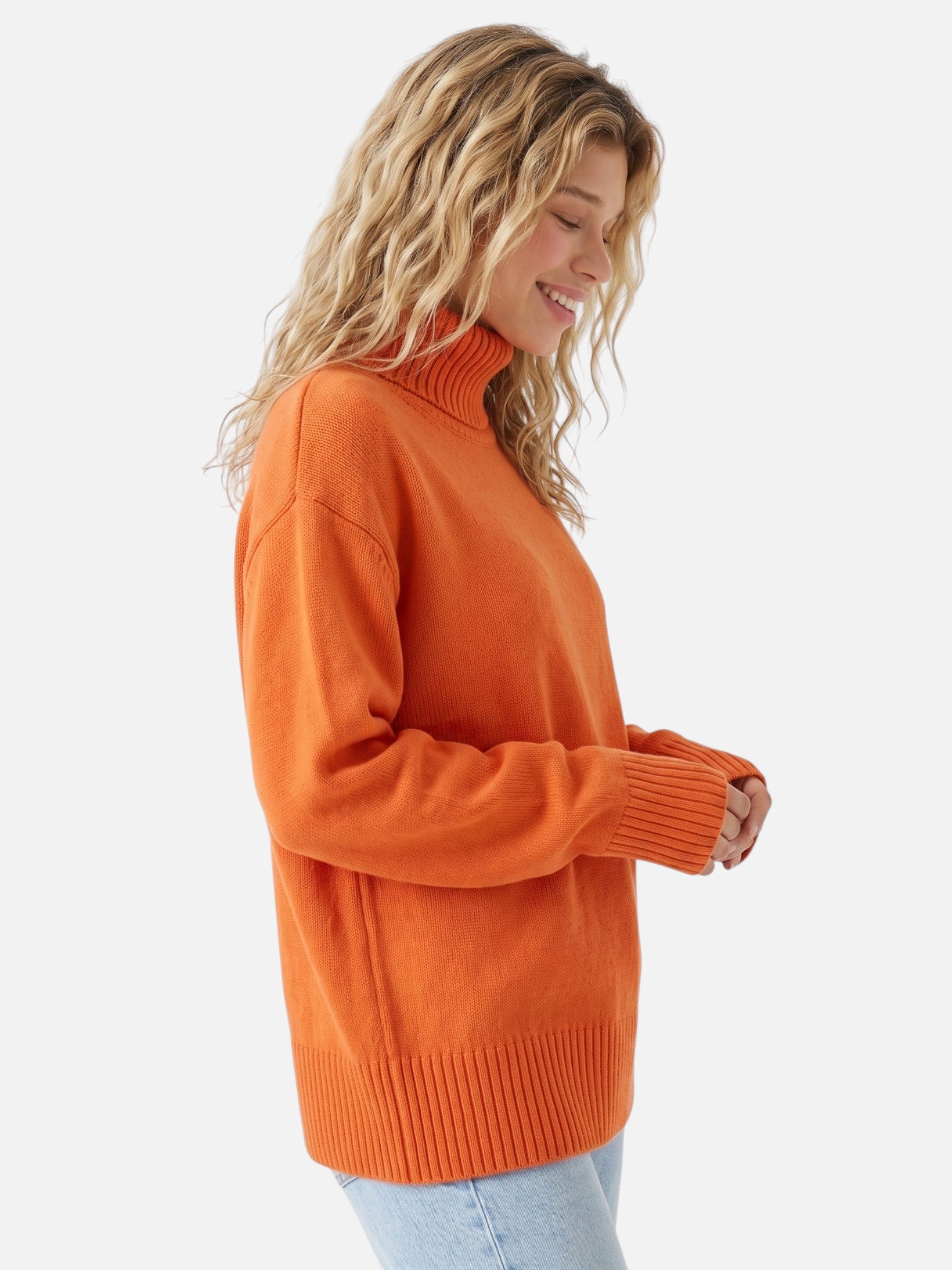 Pull Femme Col Roulé Oversize