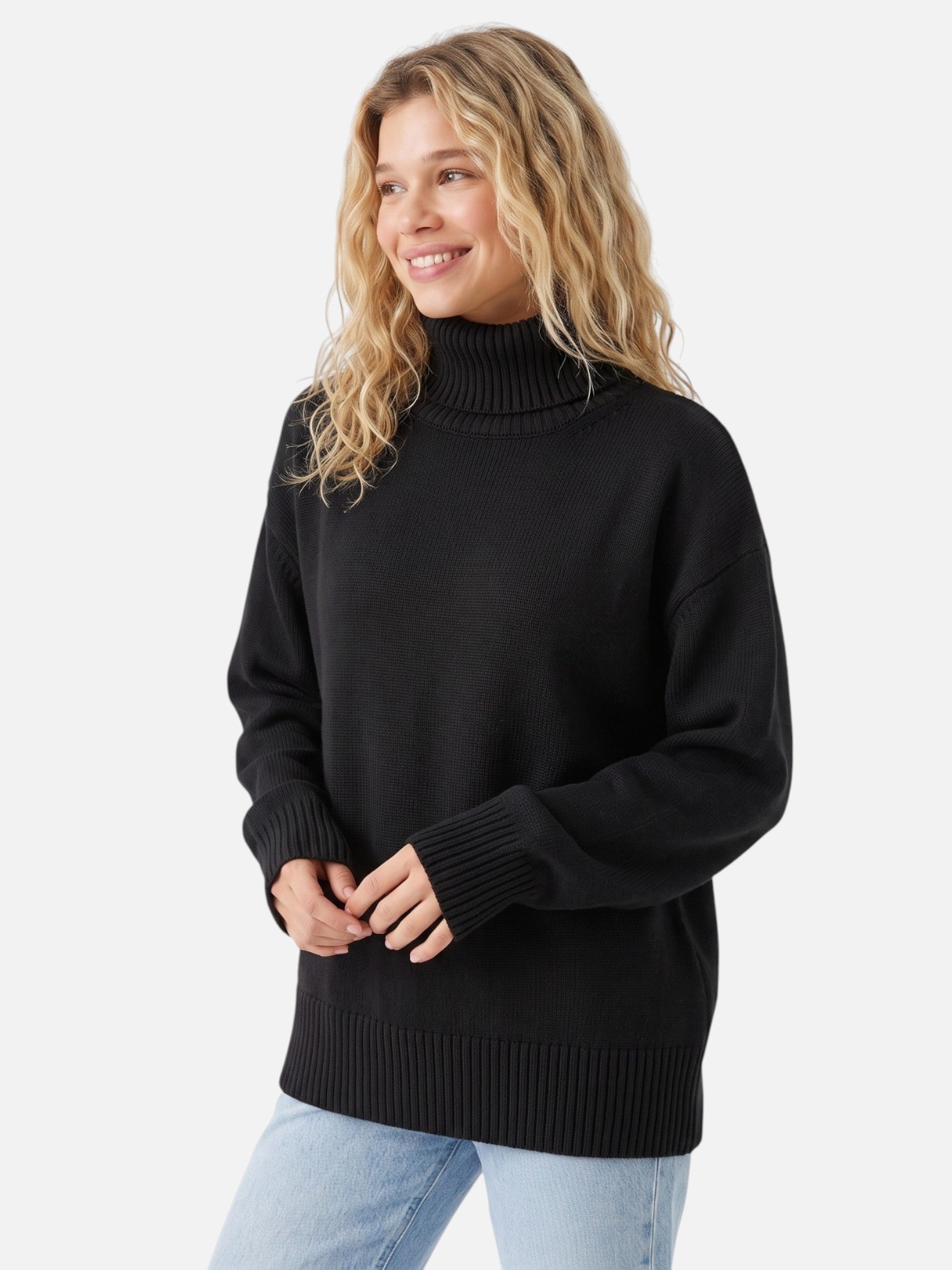 Pull Femme Col Roulé Oversize