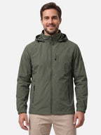 Men's Hooded Zip Windbreaker Jacket