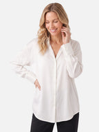 Chemise Femme Satinée Boutonnée Manches Longues