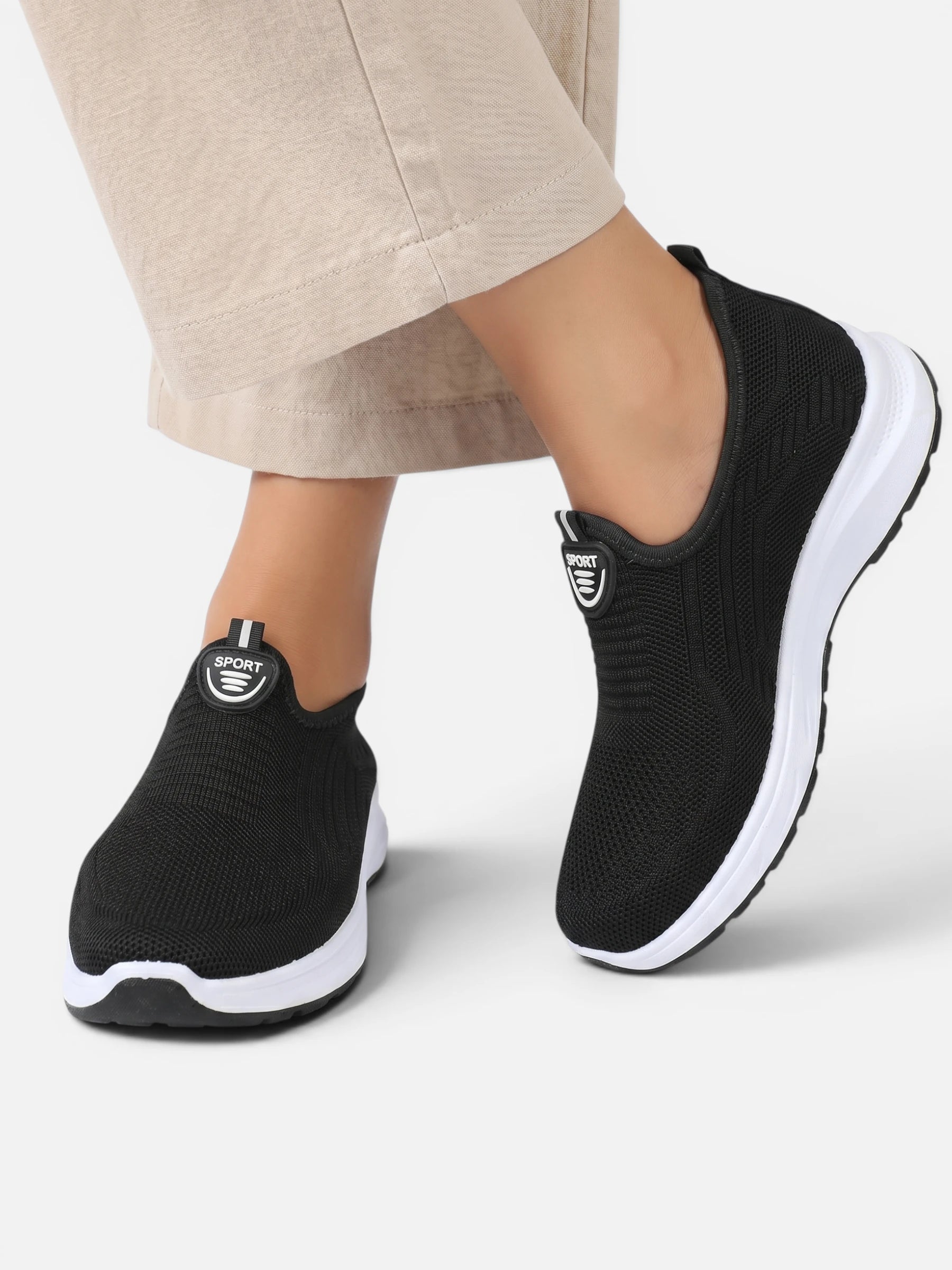Baskets slip-on respirantes et confortables pour femme