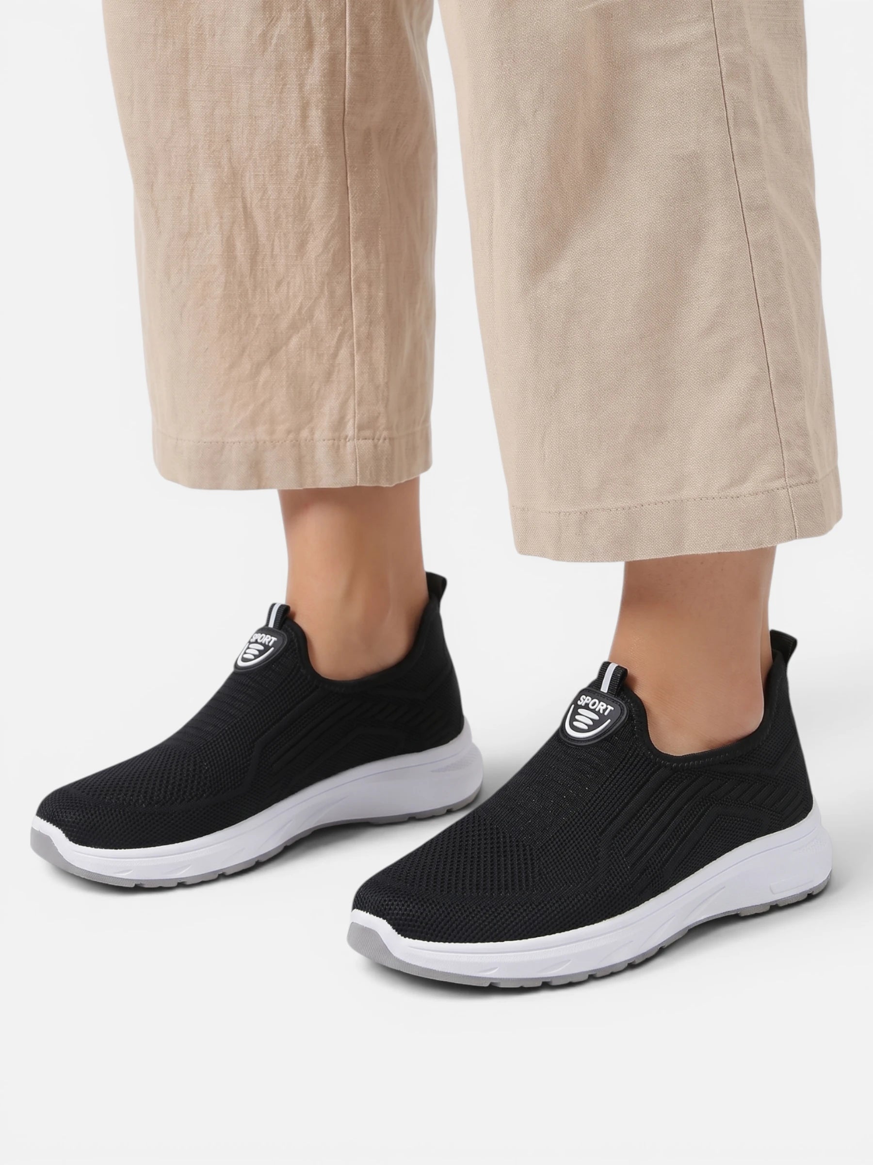 Baskets slip-on respirantes et confortables pour femme