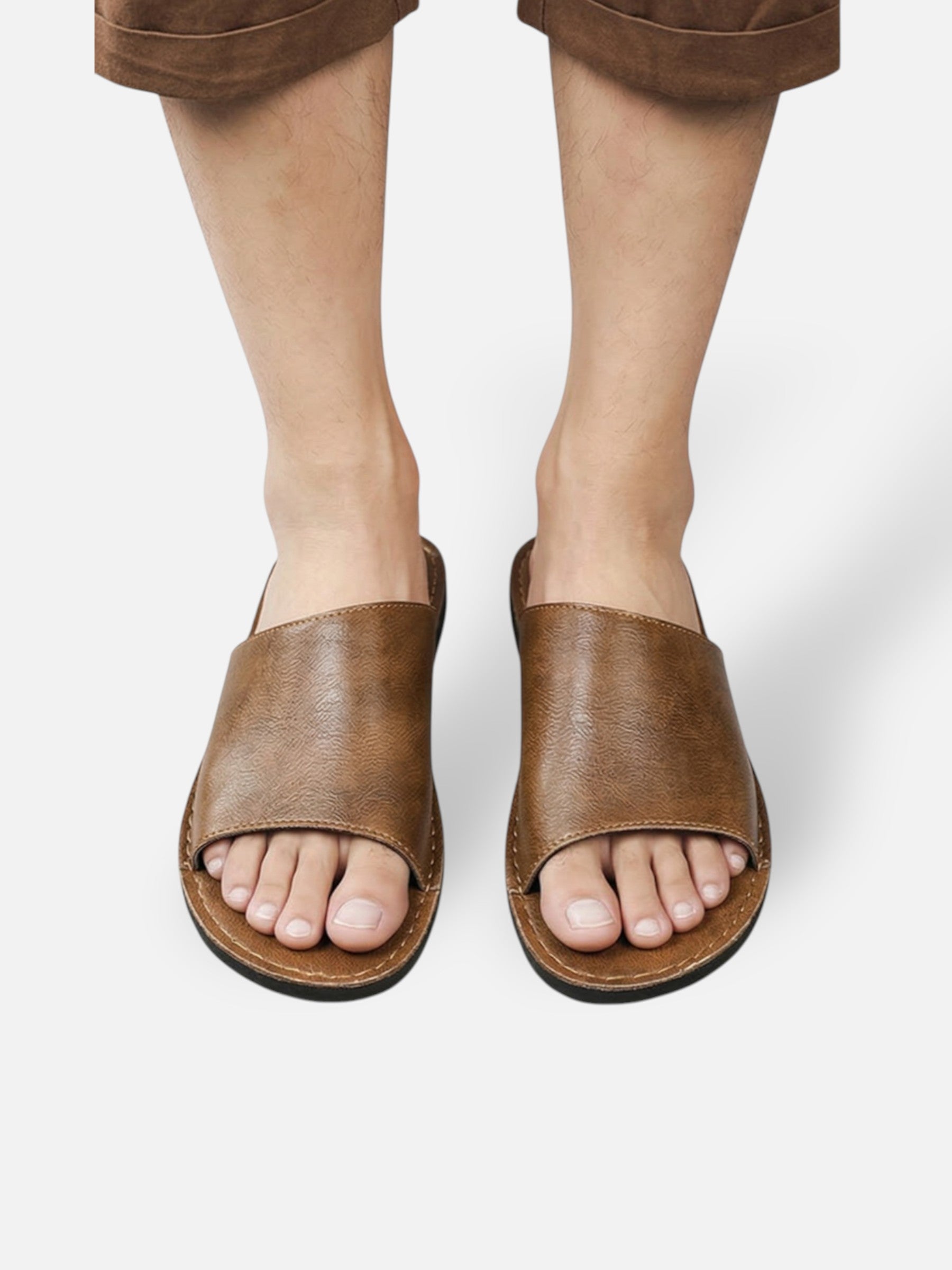 Sandales homme en cuir minimalistes et confortables pour été