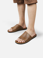 Sandales homme en cuir minimalistes et confortables pour été