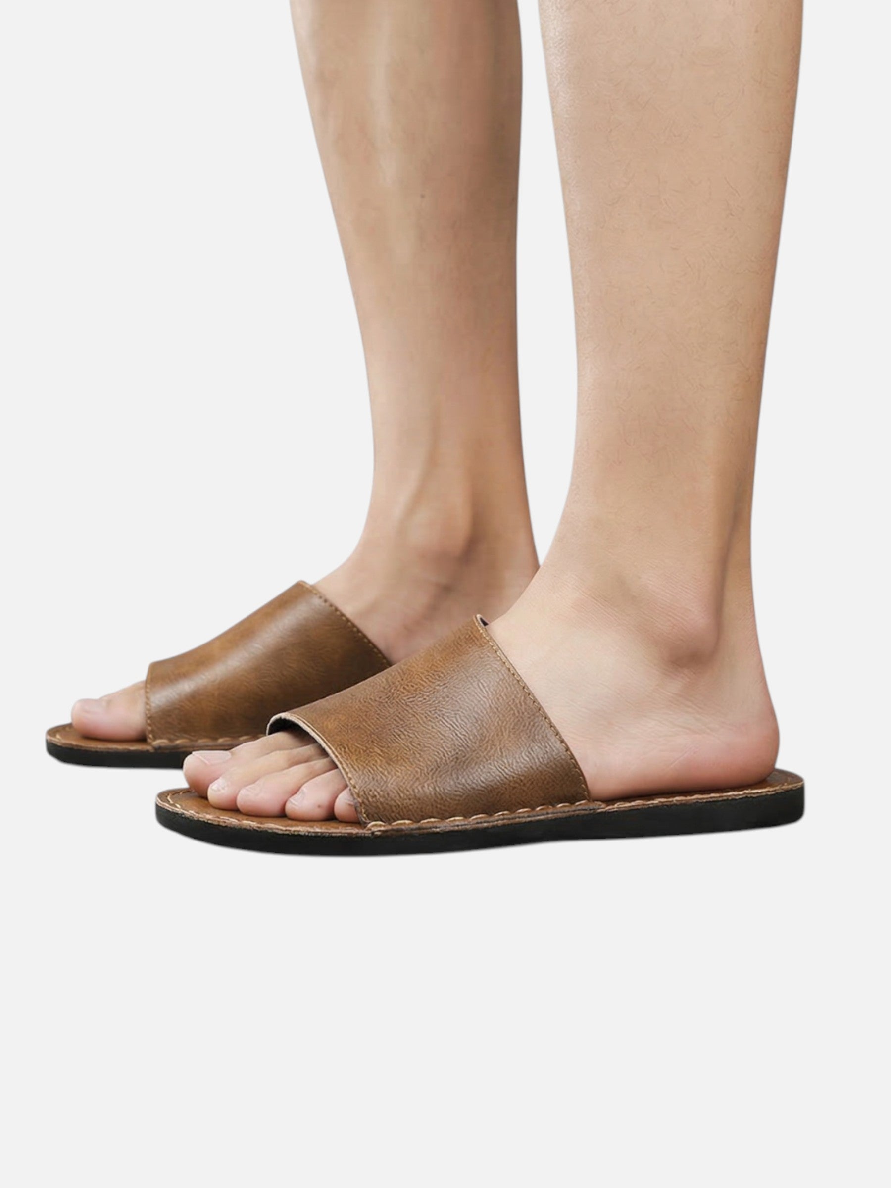 Sandales homme en cuir minimalistes et confortables pour été
