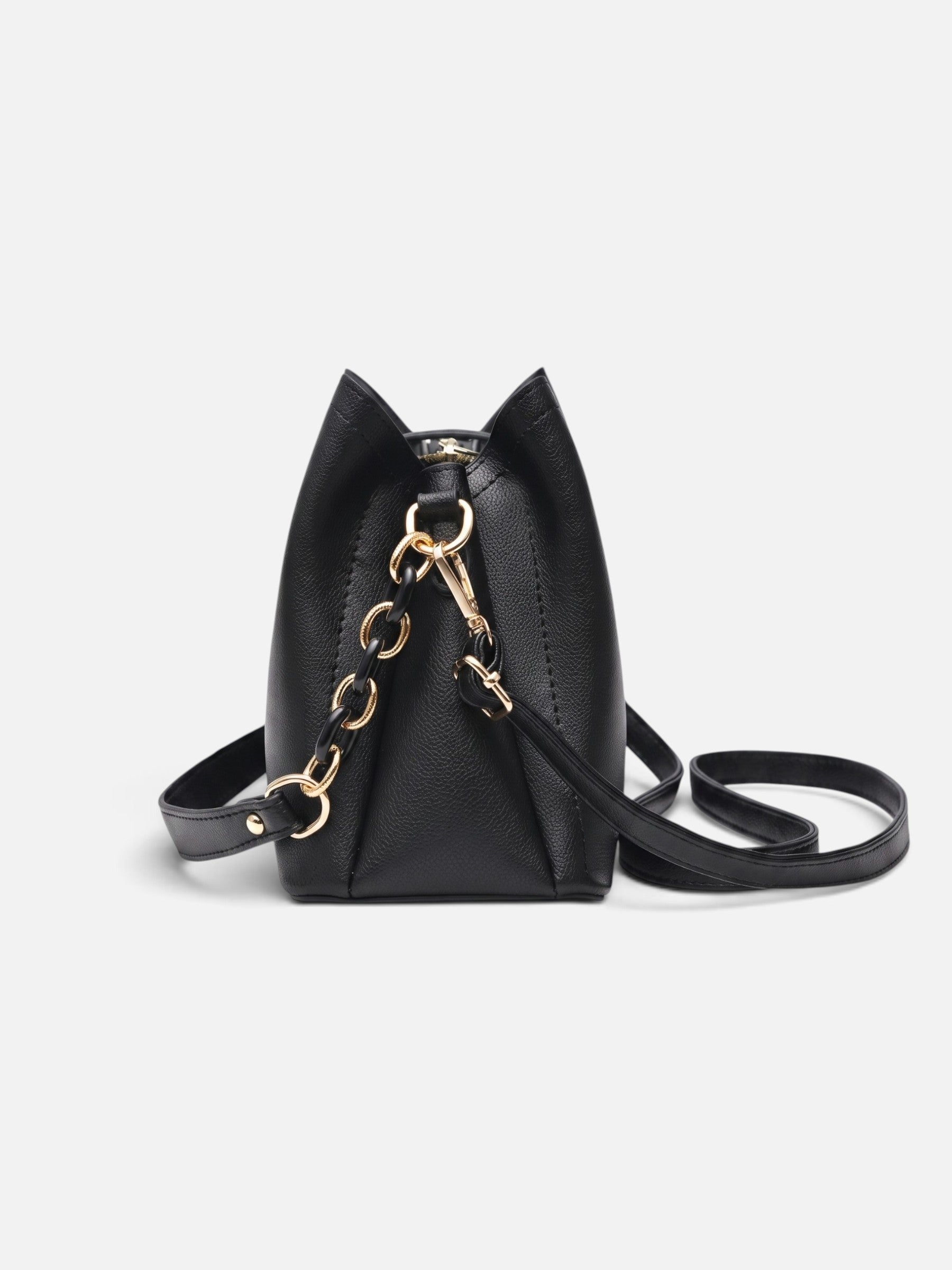 Sac Hobo Femme en Cuir Vegan à Bandoulière Chaîne