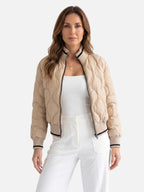 Women's Quilted Zip Bomber Jacket