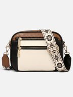 Sac Bandoulière Femme en Cuir à Sangle Brodée