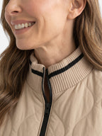Women's Quilted Zip Bomber Jacket
