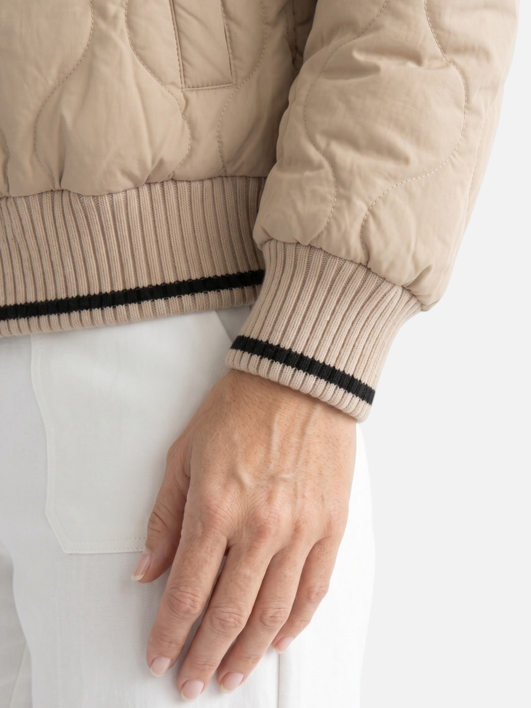 Women's Quilted Zip Bomber Jacket