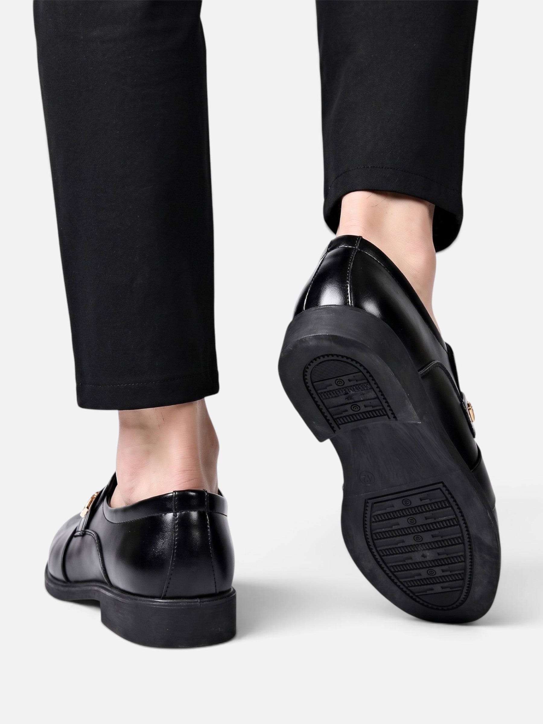 Mocassins Homme Cuir Boucle Métallique