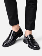 Mocassins Homme Cuir Boucle Métallique