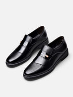 Mocassins Homme Cuir Boucle Métallique