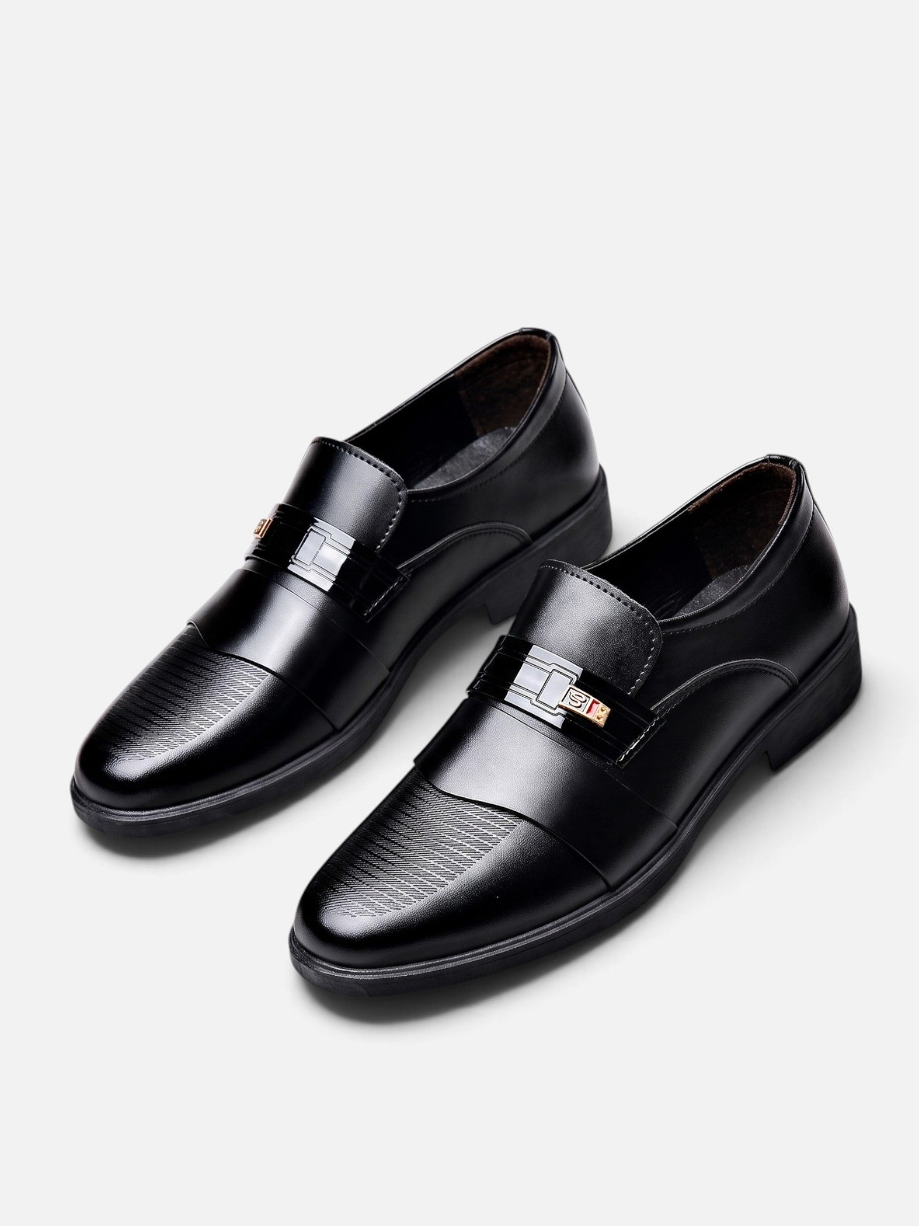 Mocassins Homme Cuir Boucle Métallique
