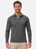 Polo Homme Manches Longues à Détails Vichy