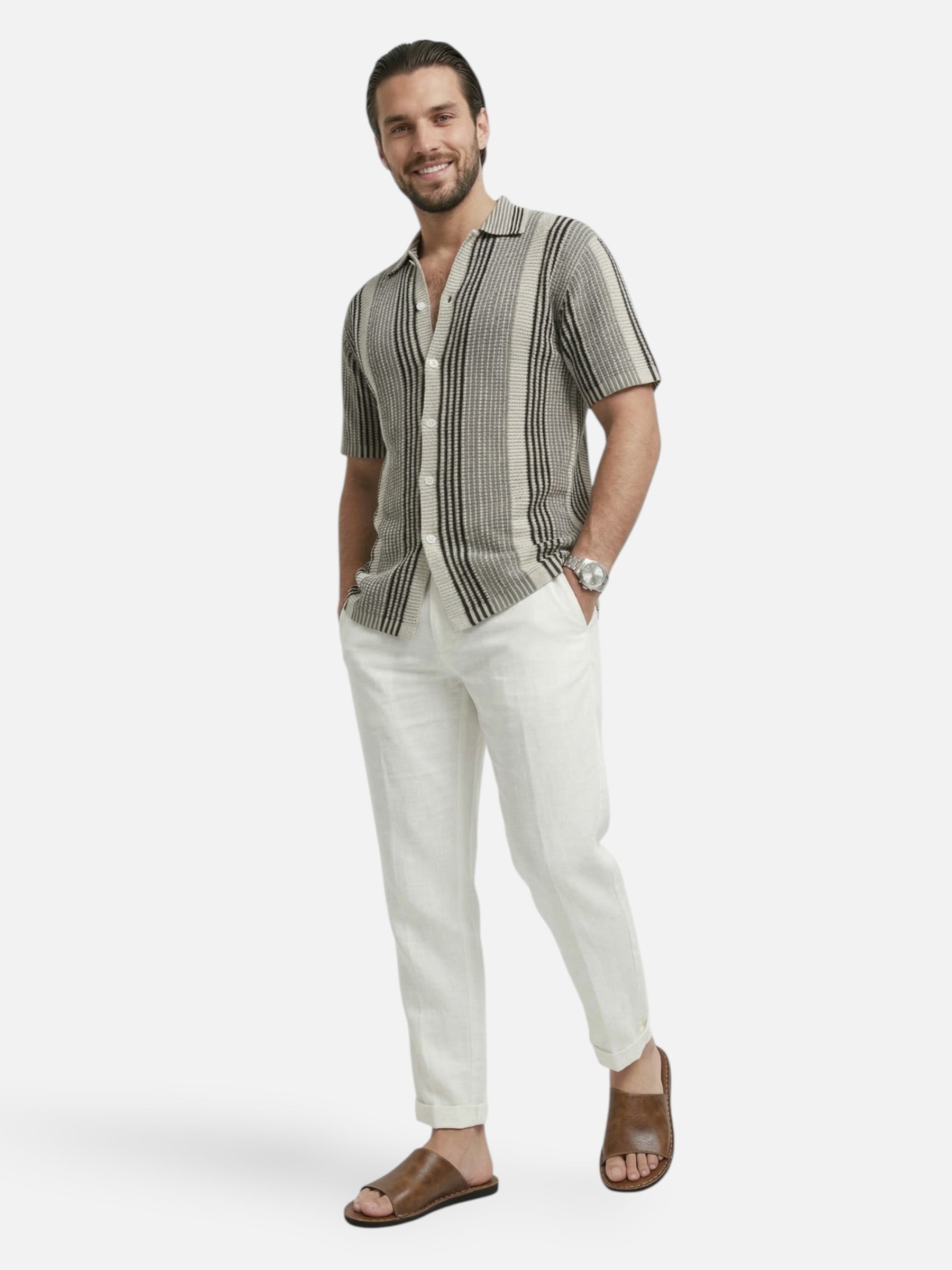 Sandales homme en cuir minimalistes et confortables pour été