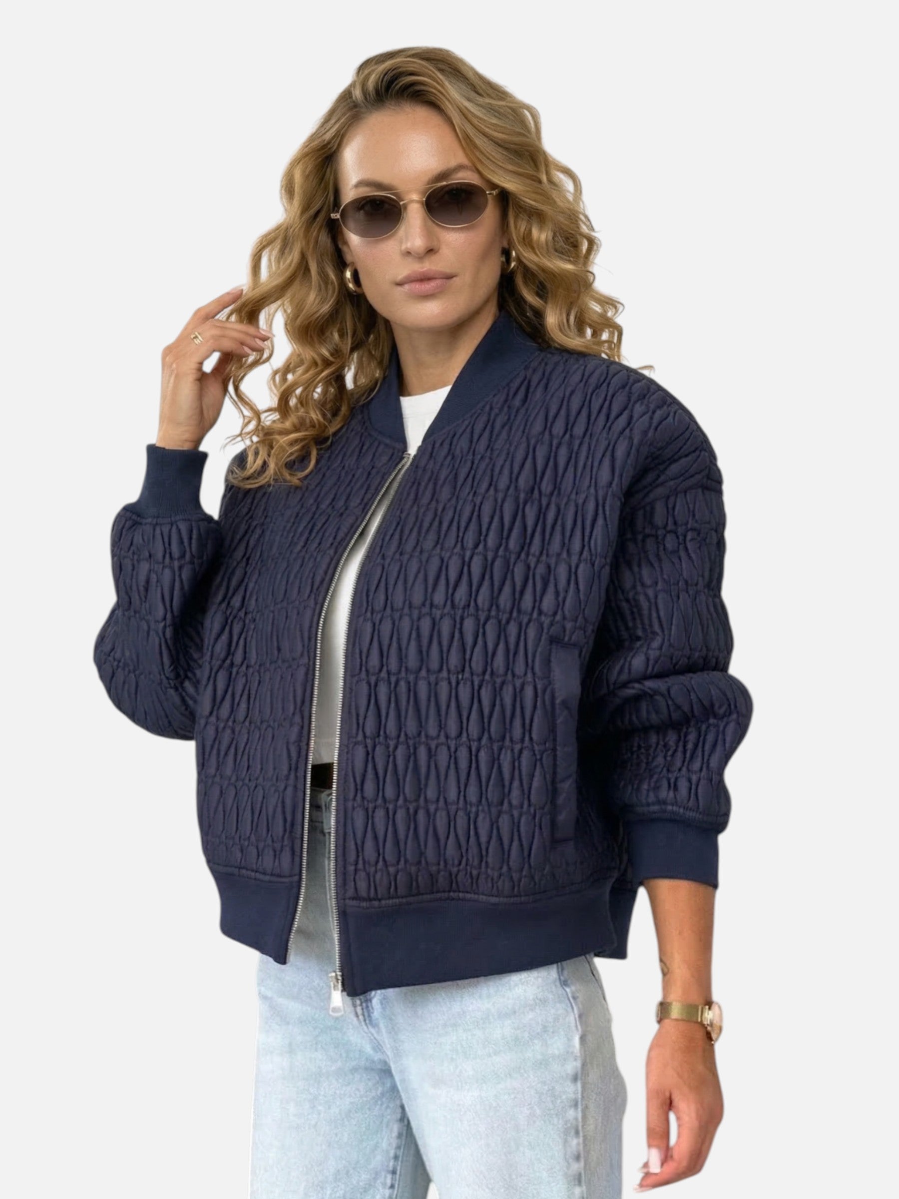 Veste bomber matelassée oversize pour femme