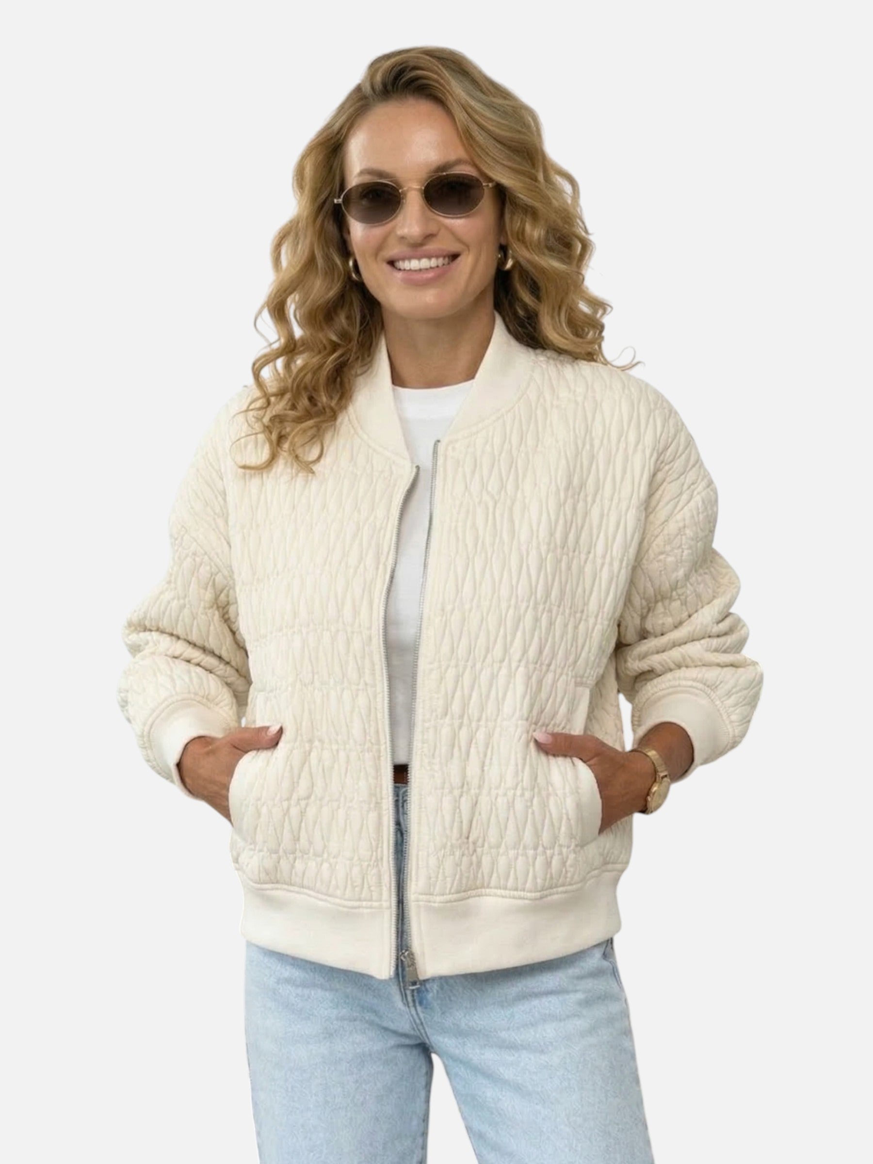 Veste bomber matelassée oversize pour femme
