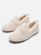 Chaussons Mocassins Femme Fausse Fourrure