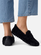 Chaussons Mocassins Femme Fausse Fourrure