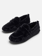 Chaussons Mocassins Femme Fausse Fourrure