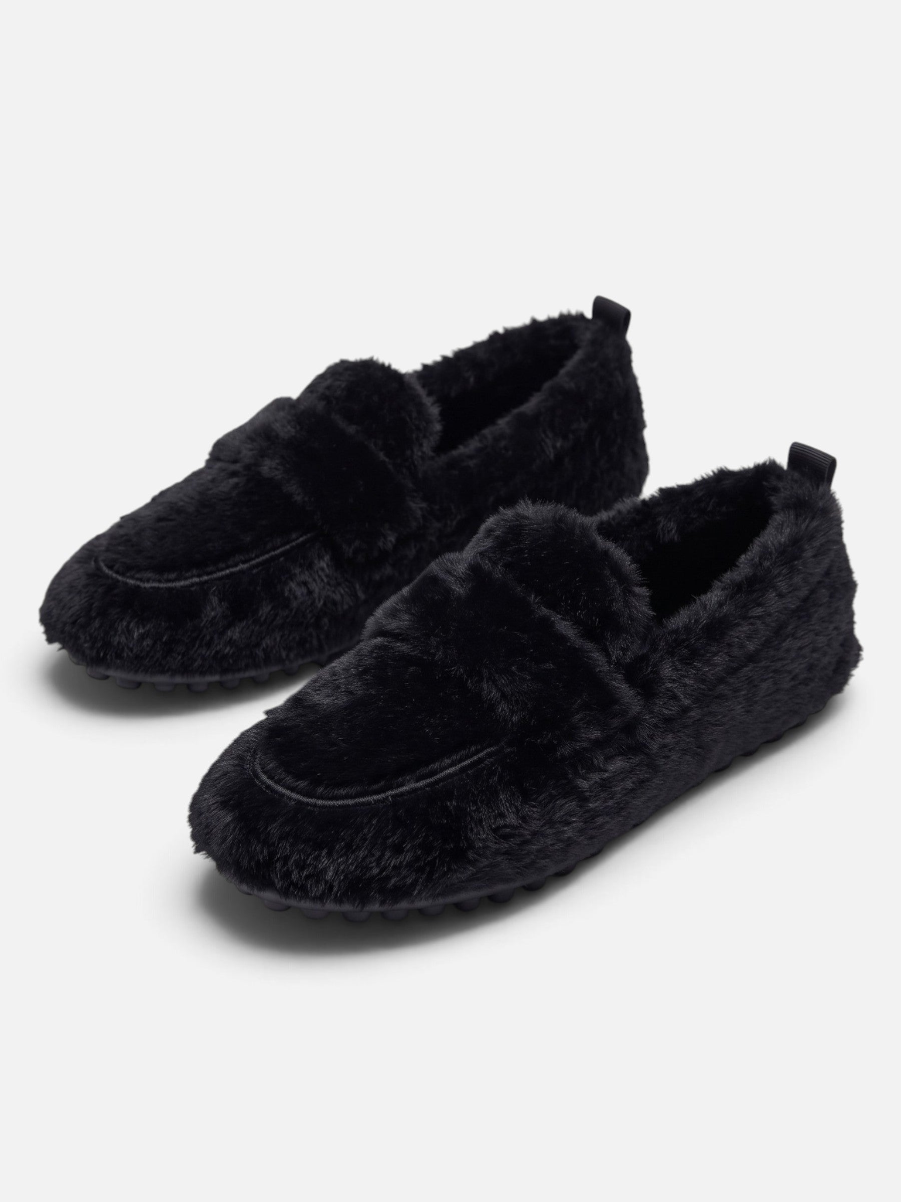 Chaussons Mocassins Femme Fausse Fourrure