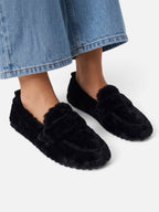 Chaussons Mocassins Femme Fausse Fourrure