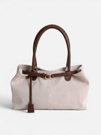 Sac Cabas Femme en Toile à Détail Boucle