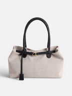 Sac Cabas Femme en Toile à Détail Boucle