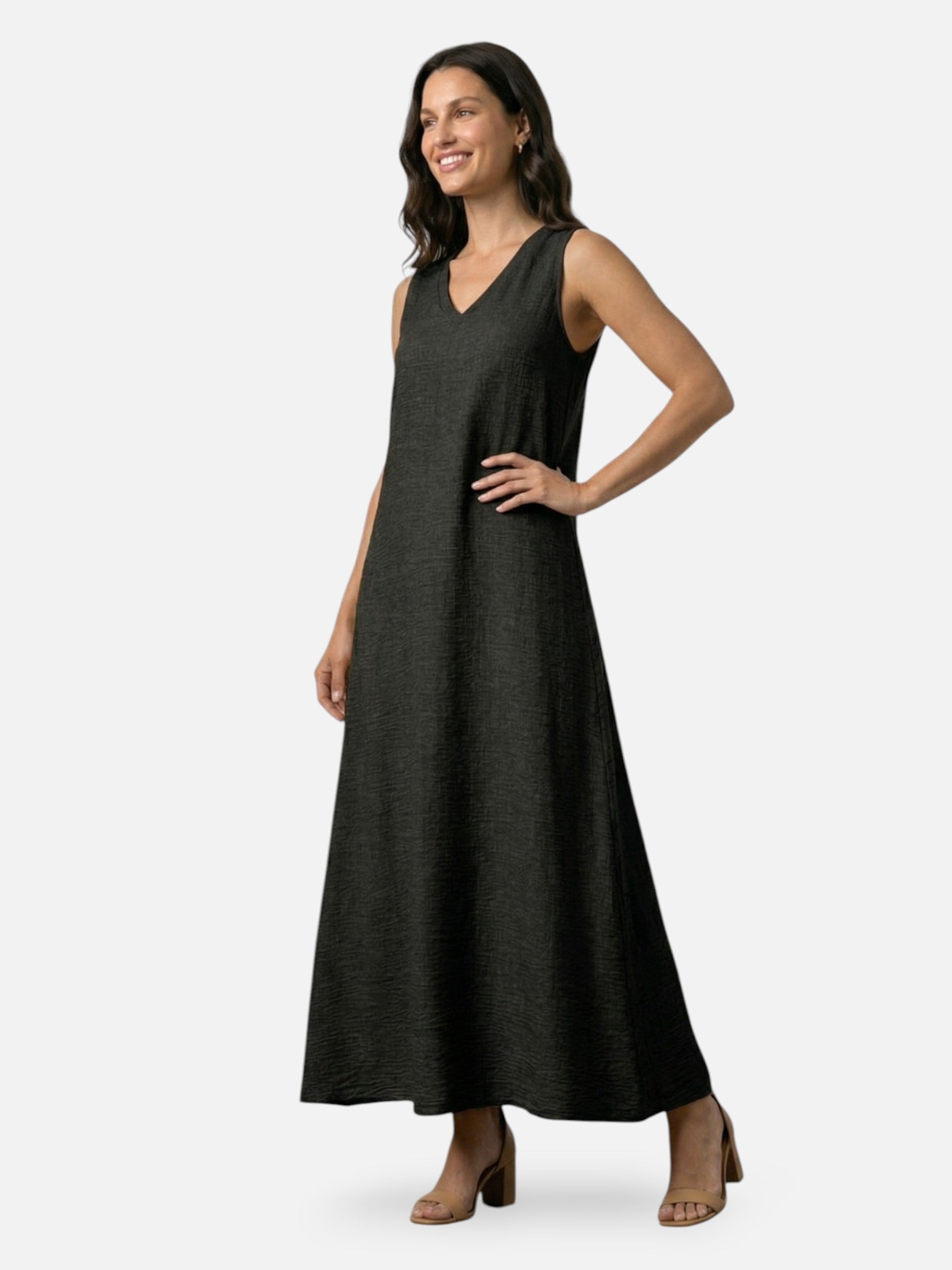 Robe maxi décontractée sans manches élégante été
