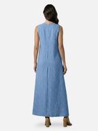 Robe maxi décontractée sans manches élégante été