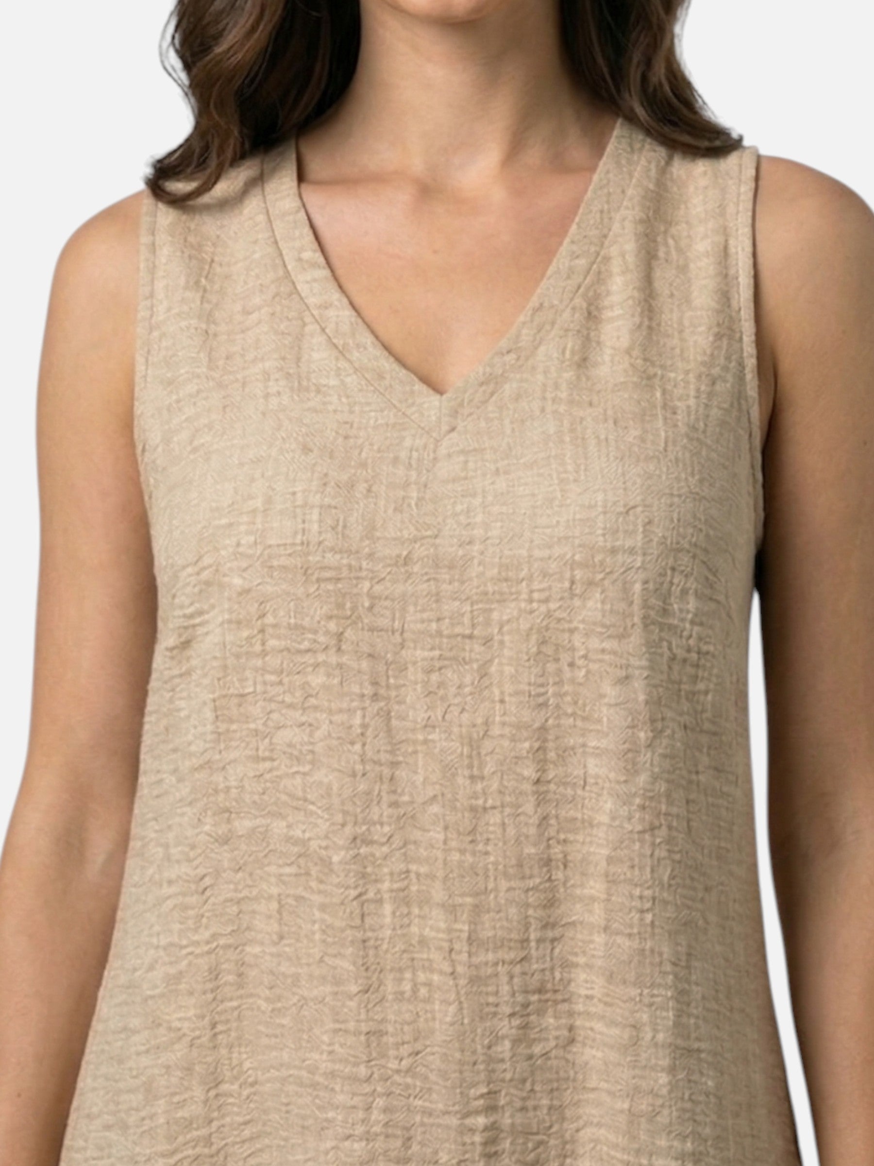 Robe maxi décontractée sans manches élégante été