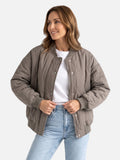 Women's Quilted Zip Bomber Jacket