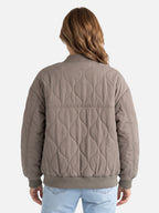 Women's Quilted Zip Bomber Jacket