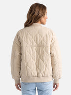 Women's Quilted Zip Bomber Jacket