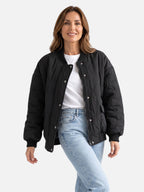 Women's Quilted Zip Bomber Jacket