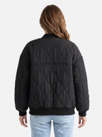 Women's Quilted Zip Bomber Jacket