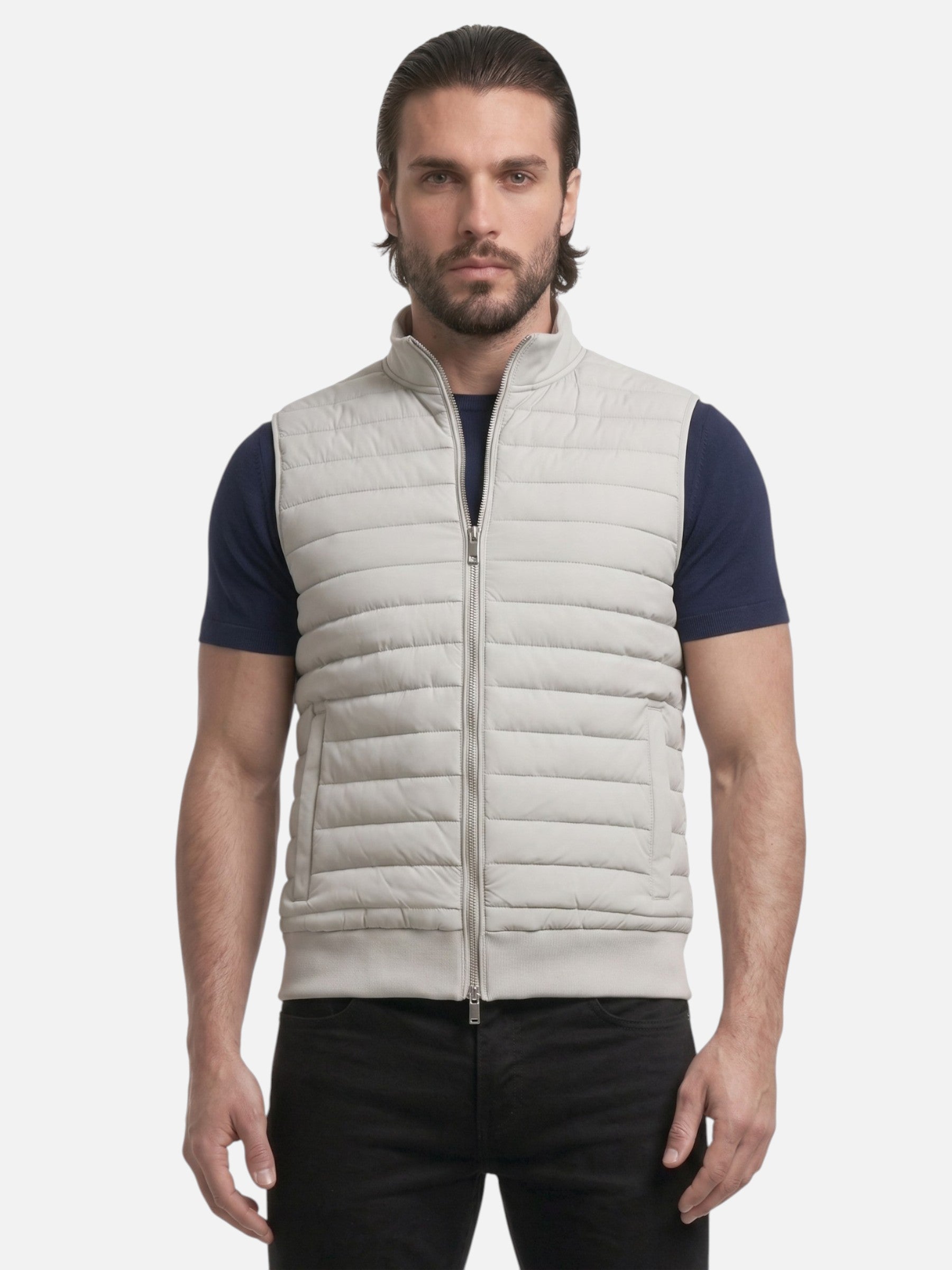 Gilet Homme Matelassé sans Manches Zippé Doublure Polaire