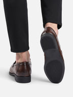 Mocassins Penny Homme Cuir Bride Tressée