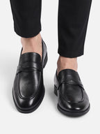 Mocassins Penny Homme Cuir Bride Tressée