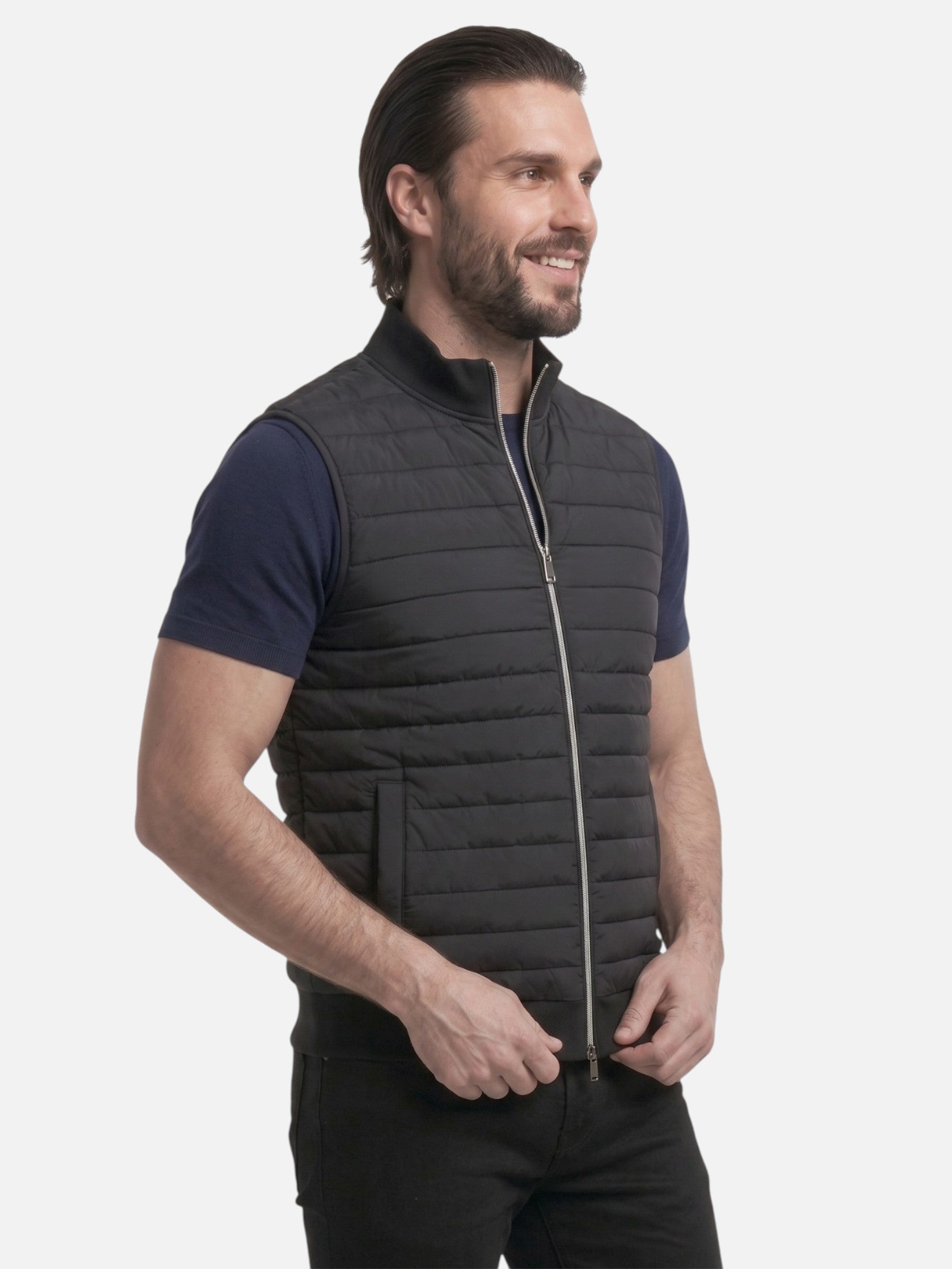 Gilet Homme Matelassé sans Manches Zippé Doublure Polaire