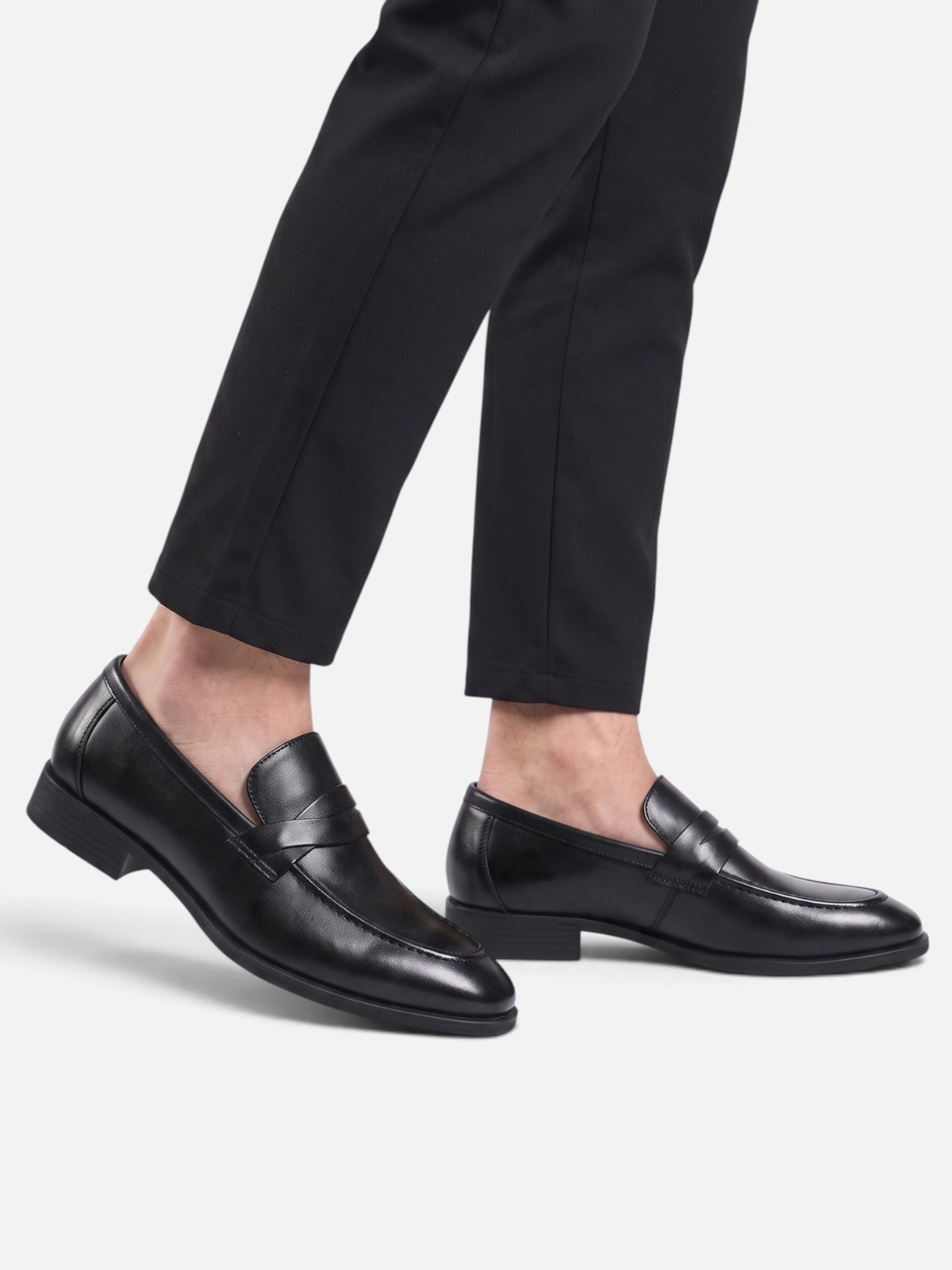 Mocassins Penny Homme Cuir Bride Tressée