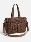 Sac Cabas Femme Imprimé Léopard Multipoches