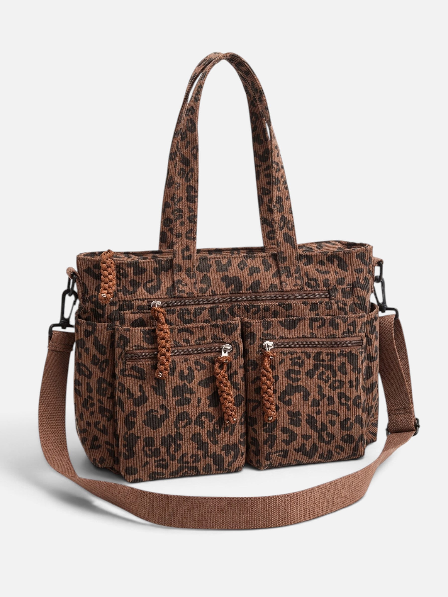Sac Cabas Femme Imprimé Léopard Multipoches