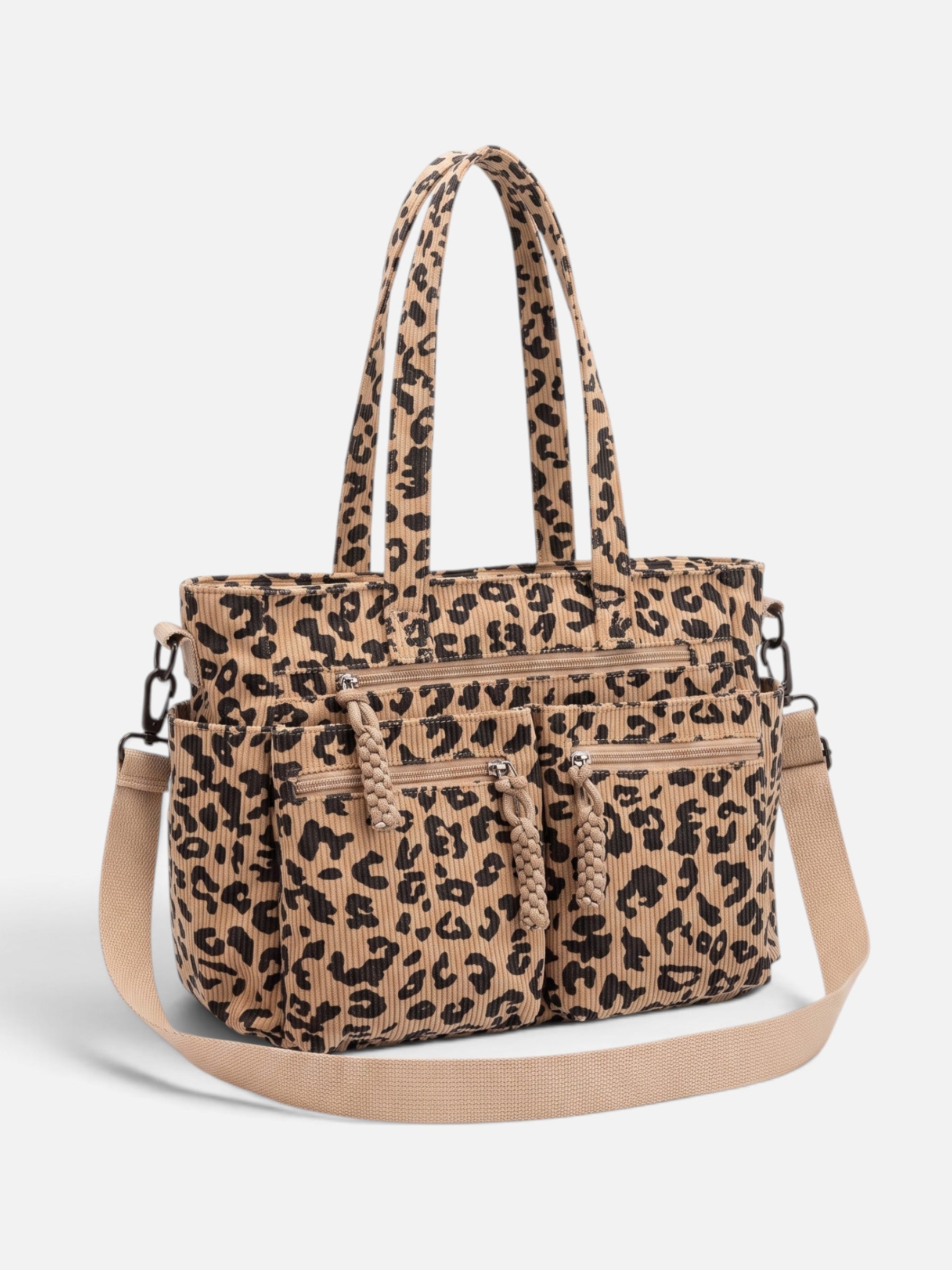 Sac Cabas Femme Imprimé Léopard Multipoches