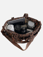 Sac Cabas Femme Imprimé Léopard Multipoches
